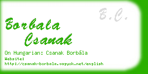 borbala csanak business card
